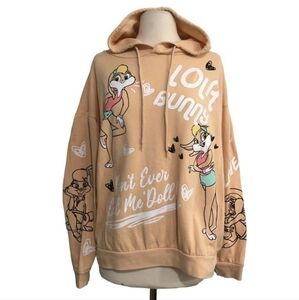 Looney Tunes Womens Lola Bunny Dont Call Me Doll Hoodie Size Large